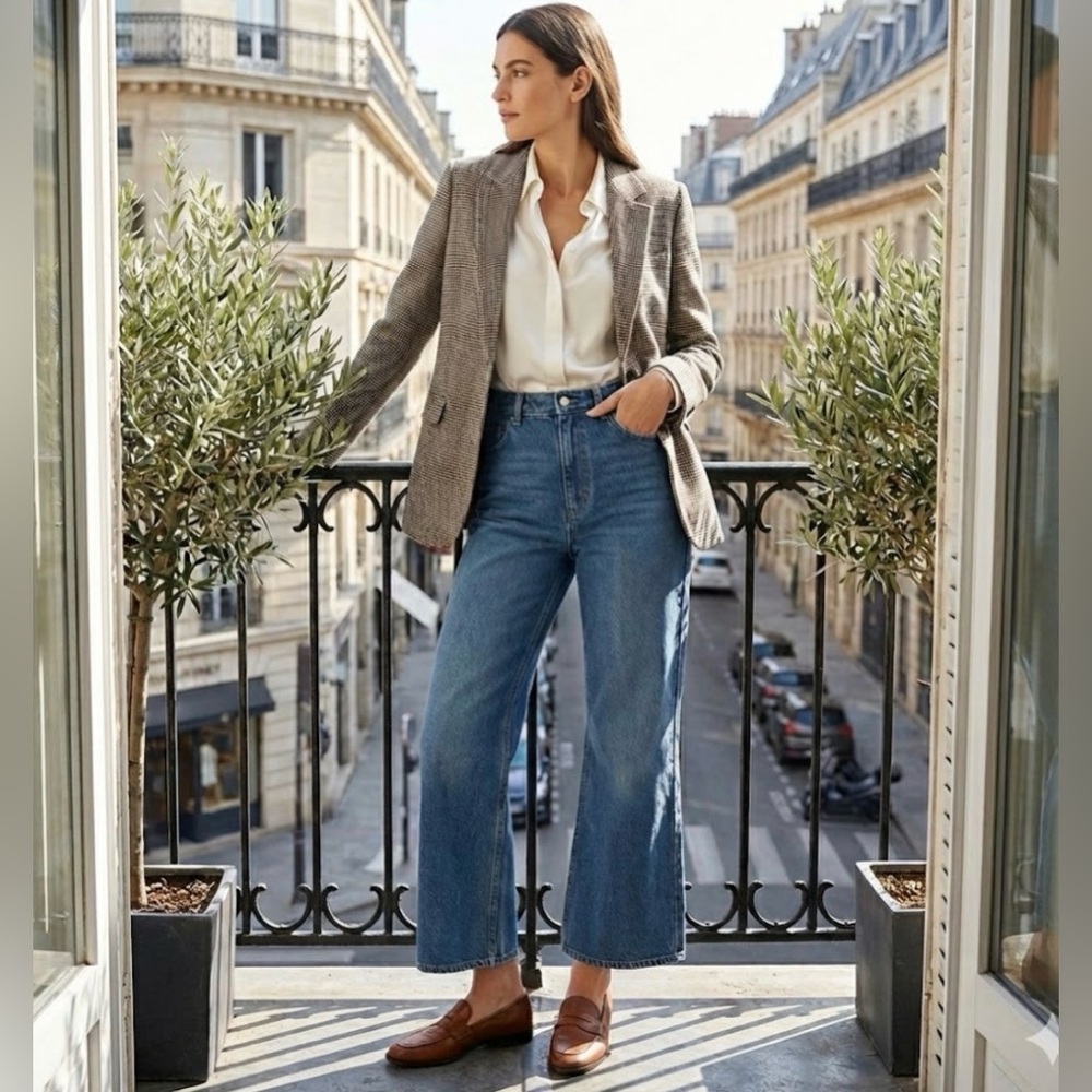 COS Cropped Kick Flare Jeans